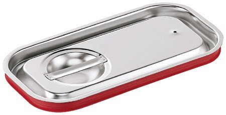 GN-Deckel mit roter Silikondichtung