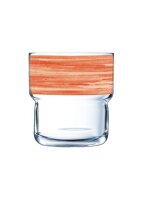 Brush Orange Stapelglas