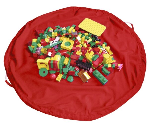 Aufr&auml;umsack Spieldecke mit Bausteinen
