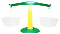 Balkenwaage mit Schalen