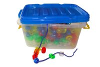 F&auml;delperlen transparent - kleines Set - 70 St&uuml;ck