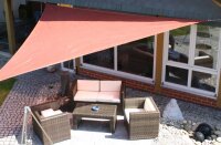 Sonnensegel 3,6 x 3,6 x 3,6 rost - wasserabweisend