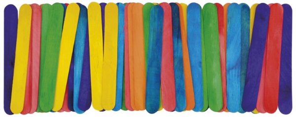 Bastelh&ouml;lzer bunt, gro&szlig;