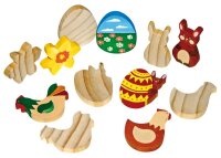 Holzfiguren Ostern 12er Set