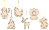 Weihnachtsanh&auml;nger Outline 6er