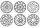Mandalastempel Motive / Phantasie 6er Set